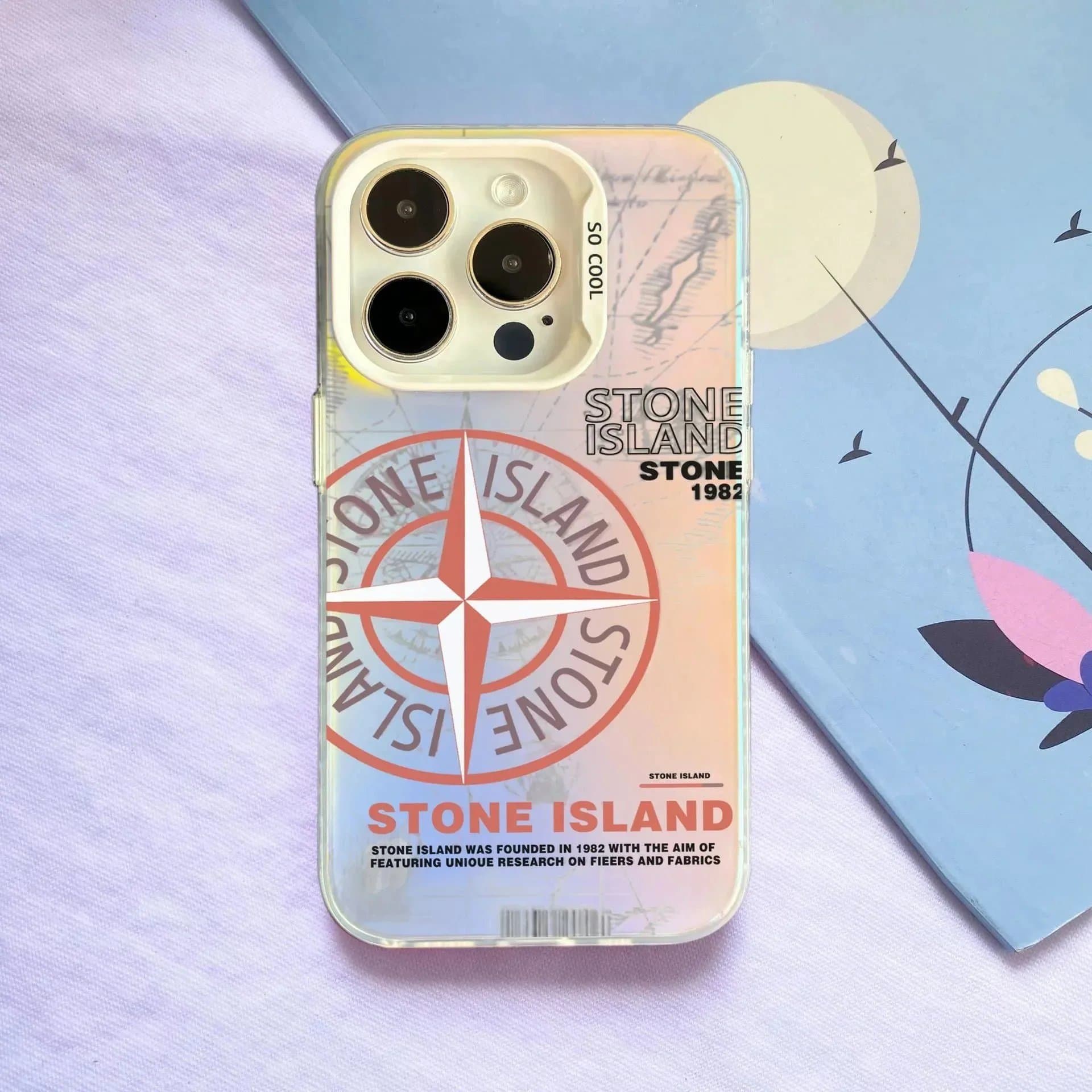 Stone Island Phone Case Compass Logo Print — TH013