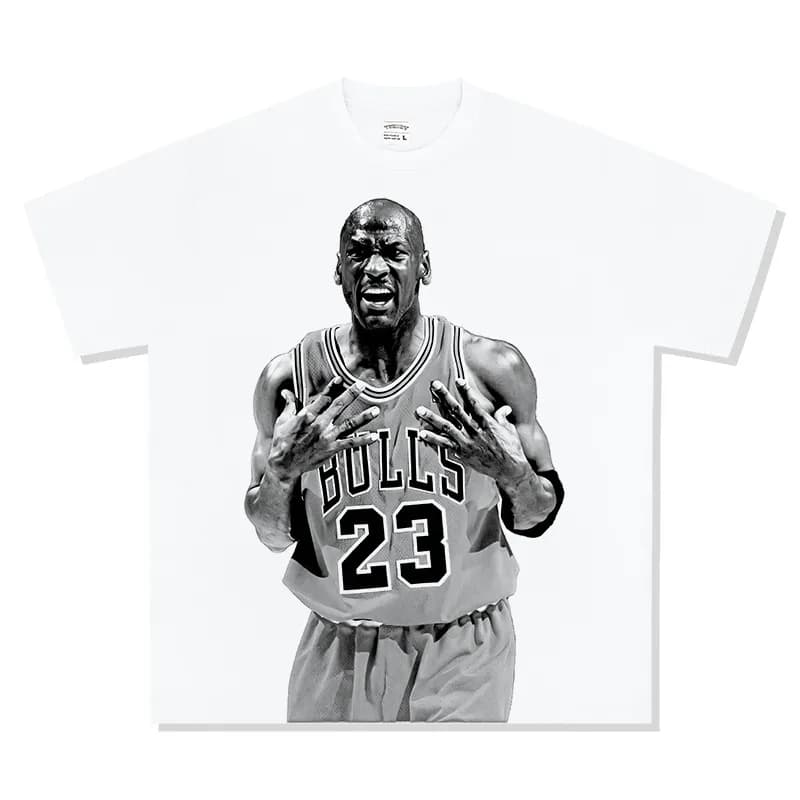 Nike Graphic T-Shirt Michael Jordan Bulls Print — 白色短袖