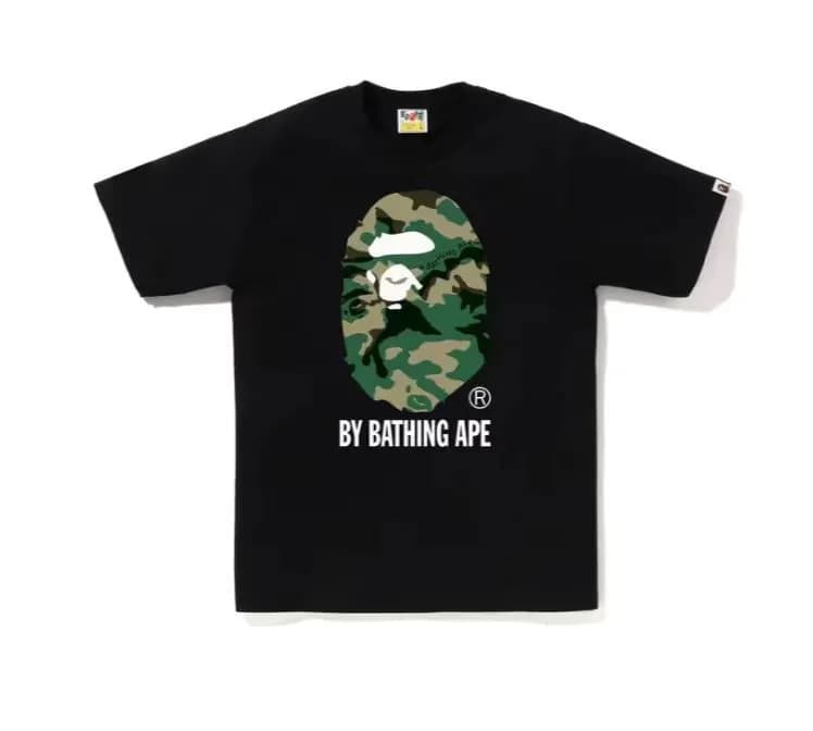 BAPE Ape Head Tee Spray Paint Ape — 720# 黑色