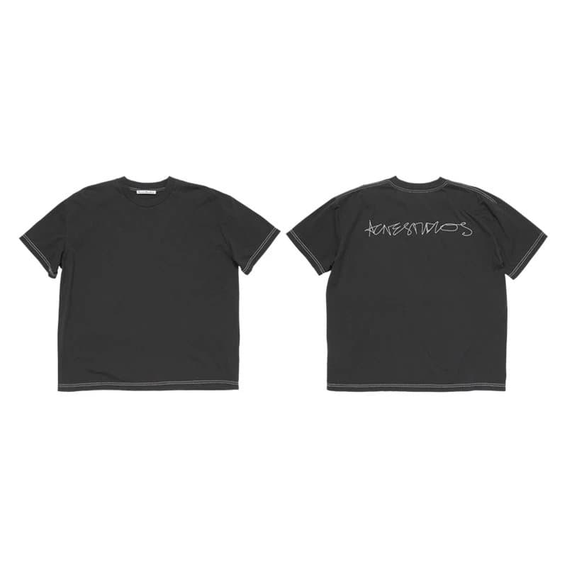 Acne Studios Logo T-Shirt Script Logo — 黑色(AC908080)