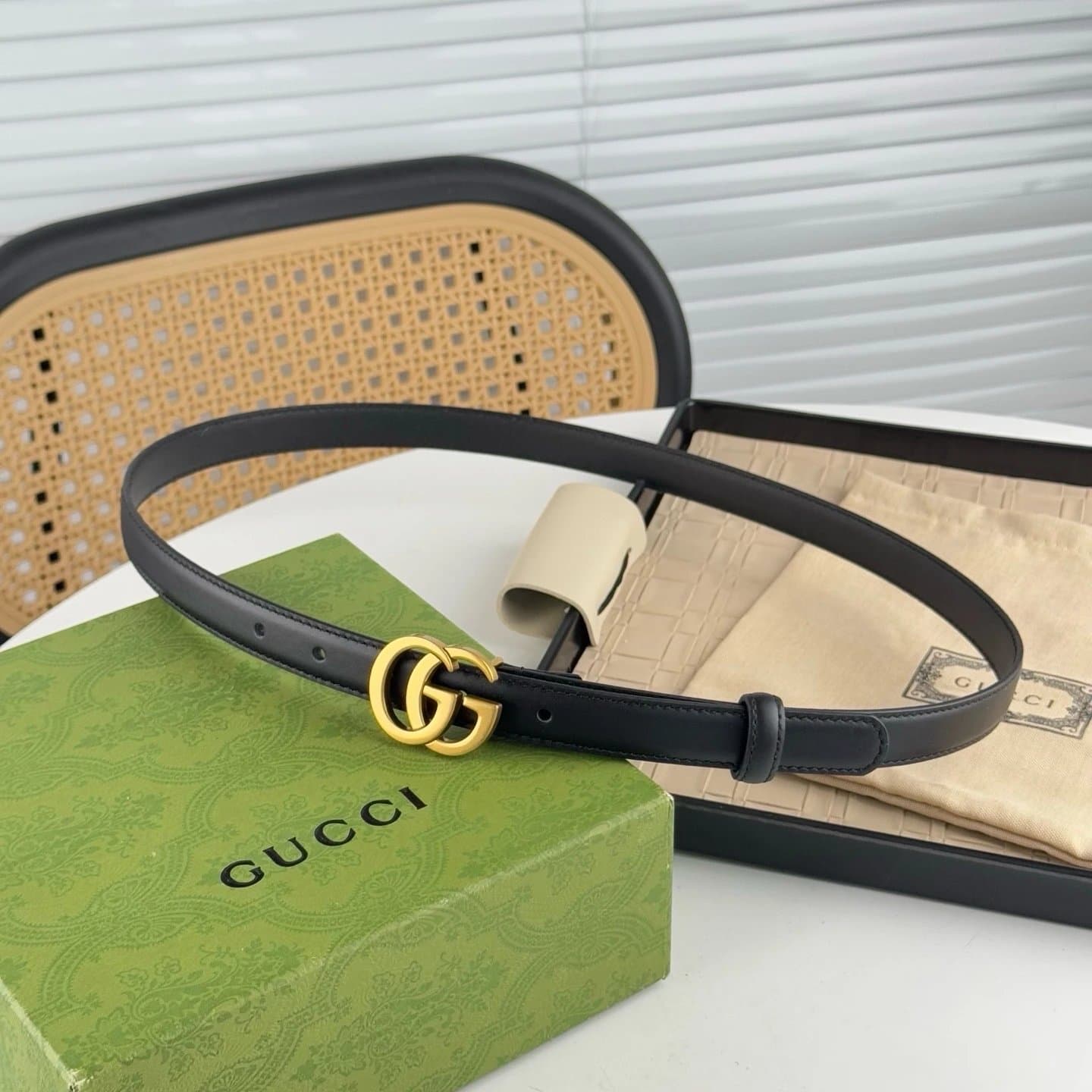 Gucci Double G Belt Silver Buckle — B-10