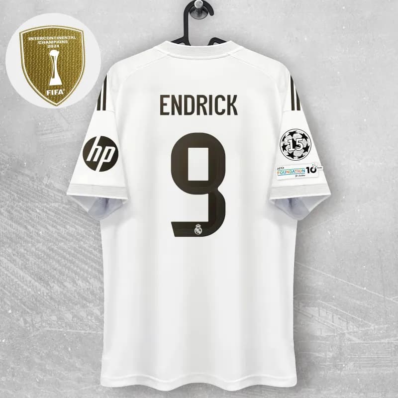 Adidas Real Madrid Away Jersey Endrick #9 — 2526real madrid home court#9 champions league