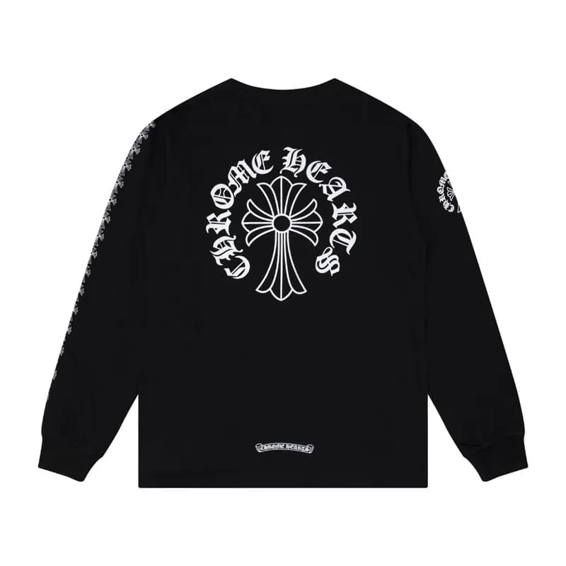 Chrome Hearts Long Sleeve Tee Build Graphic — 9010黑