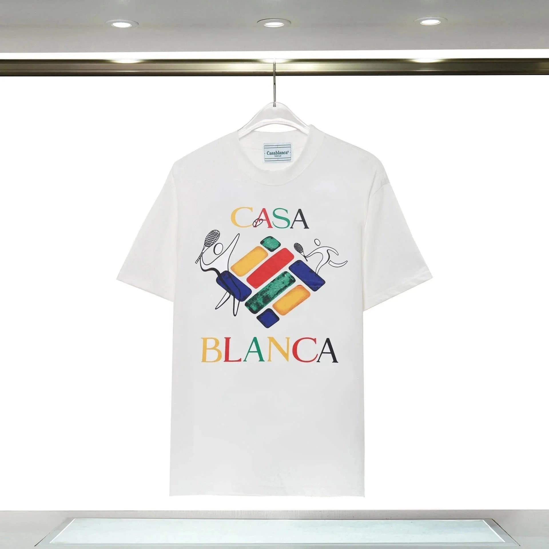 Casablanca Graphic T-Shirt Casa Blanca Tennis Print