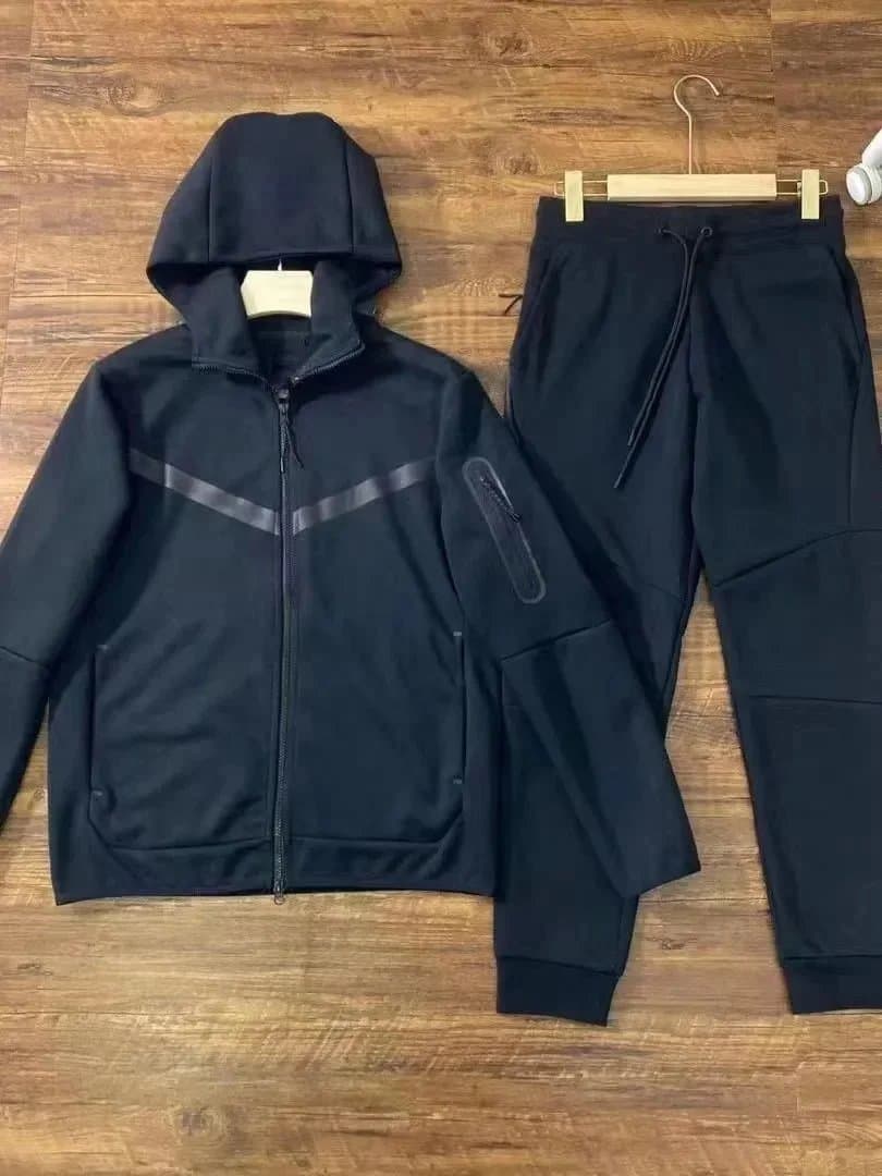 Nike Tech Fleece Hoodie and Joggers Set Deep Navy — 黑色