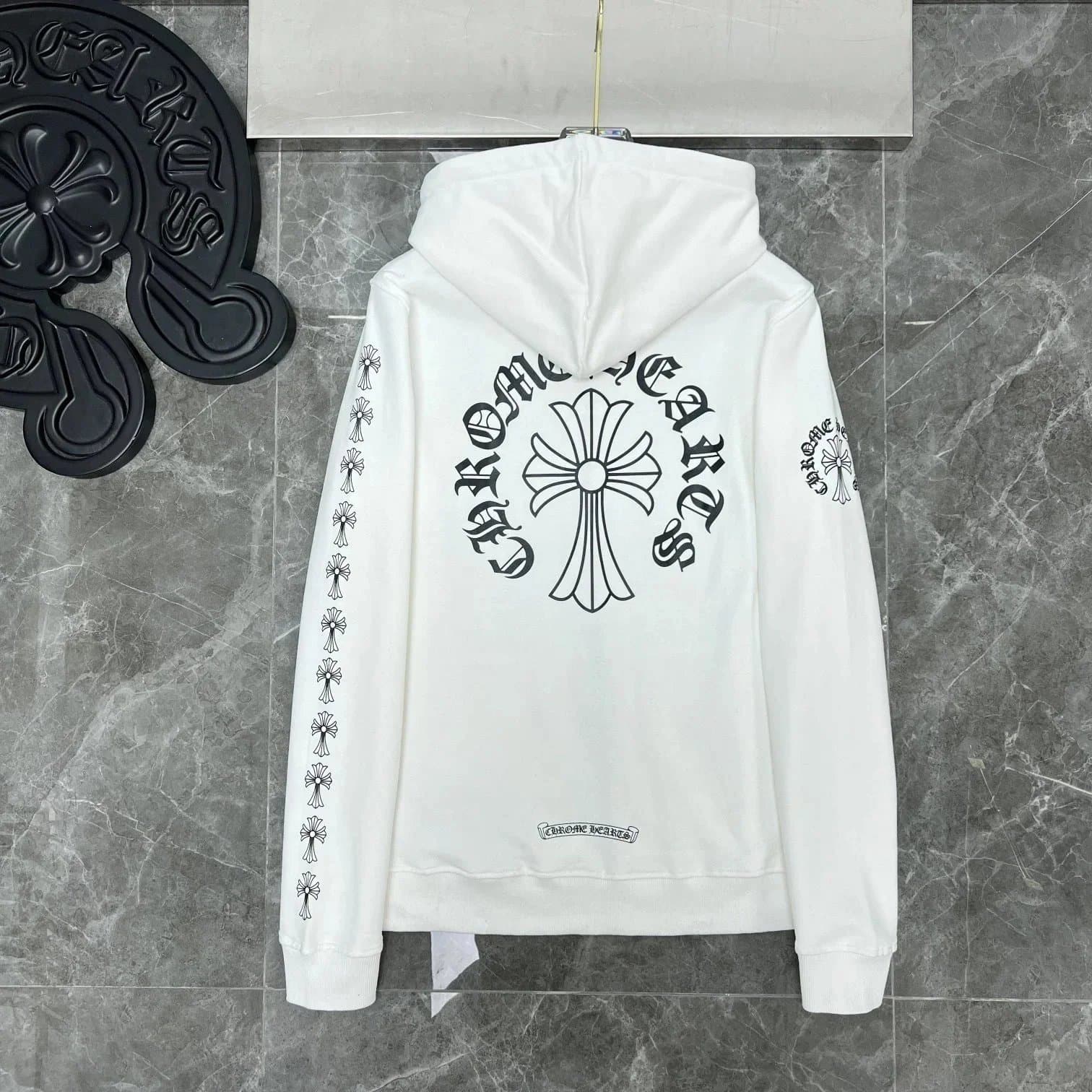 Zip-Up Hoodie Chrome Hearts Logo Patch — CH-57