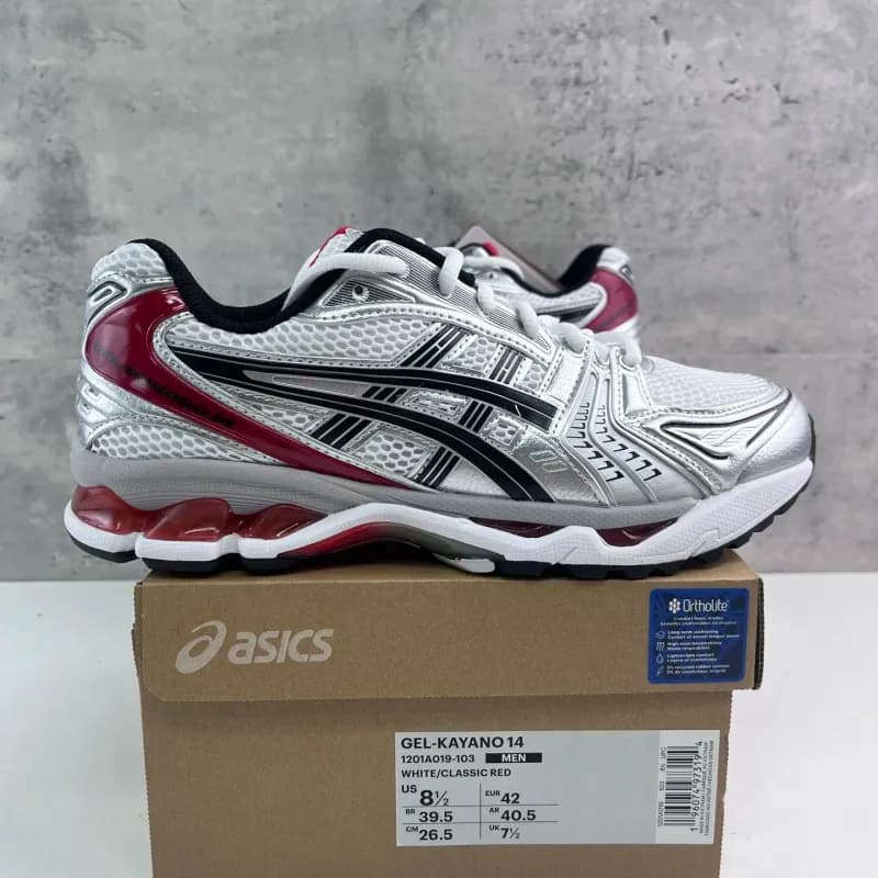 Asics GEL-KAYANO 14 White/Black — 1201A019-103 白红