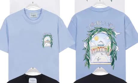 Graphic T-Shirt Casa Blanca Arch Print — 8373 blue