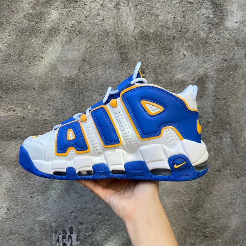 Nike Air More Uptempo White Orange Yellow — 白宝蓝