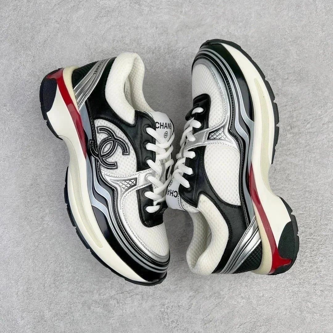 Chanel Sneaker Metallic Silver — 黑银