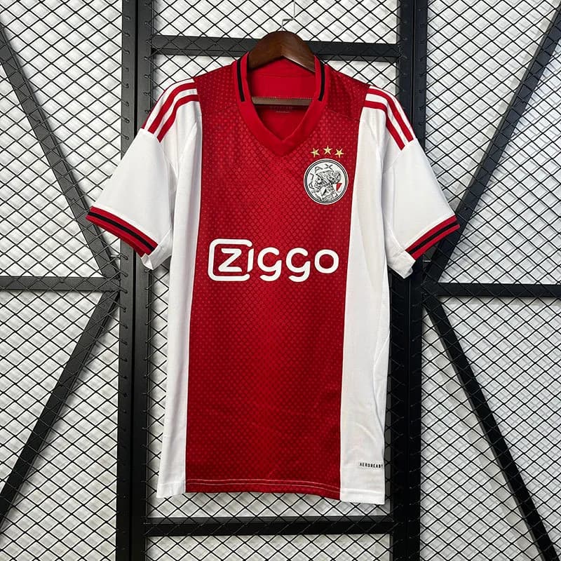 Retro Football Jersey Celtic Knot Pattern — 2526阿贾克斯主场