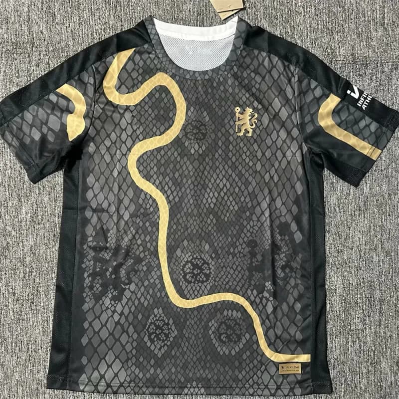 Nike Tottenham Hotspur Home Jersey 2023-24 Grid Pattern — 切尔西蛇年版黑