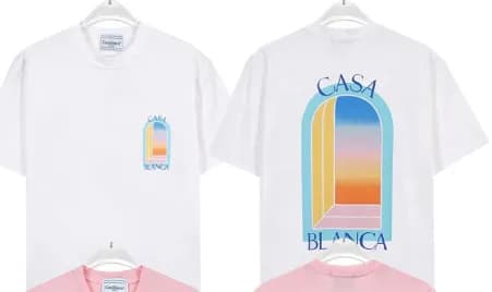 Graphic T-Shirt Casa Blanca Arch Print — 8363 White