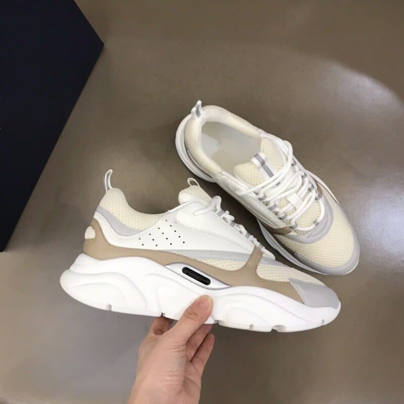 Chunky Sneaker Mesh and Suede — B22杏灰金