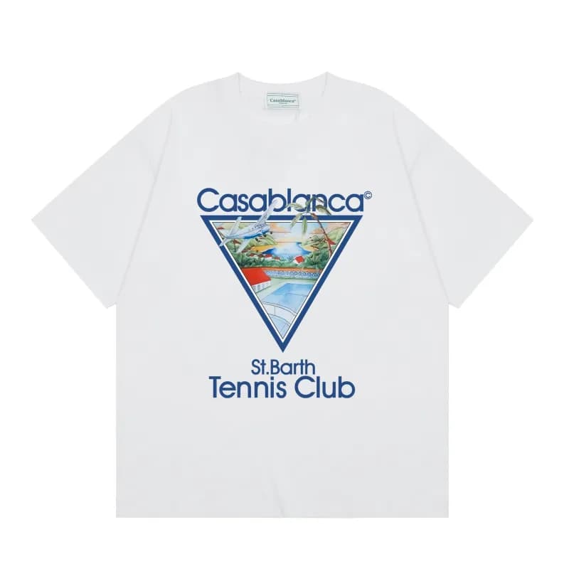 Graphic Tee Casa Blanca Logo Print — c129白