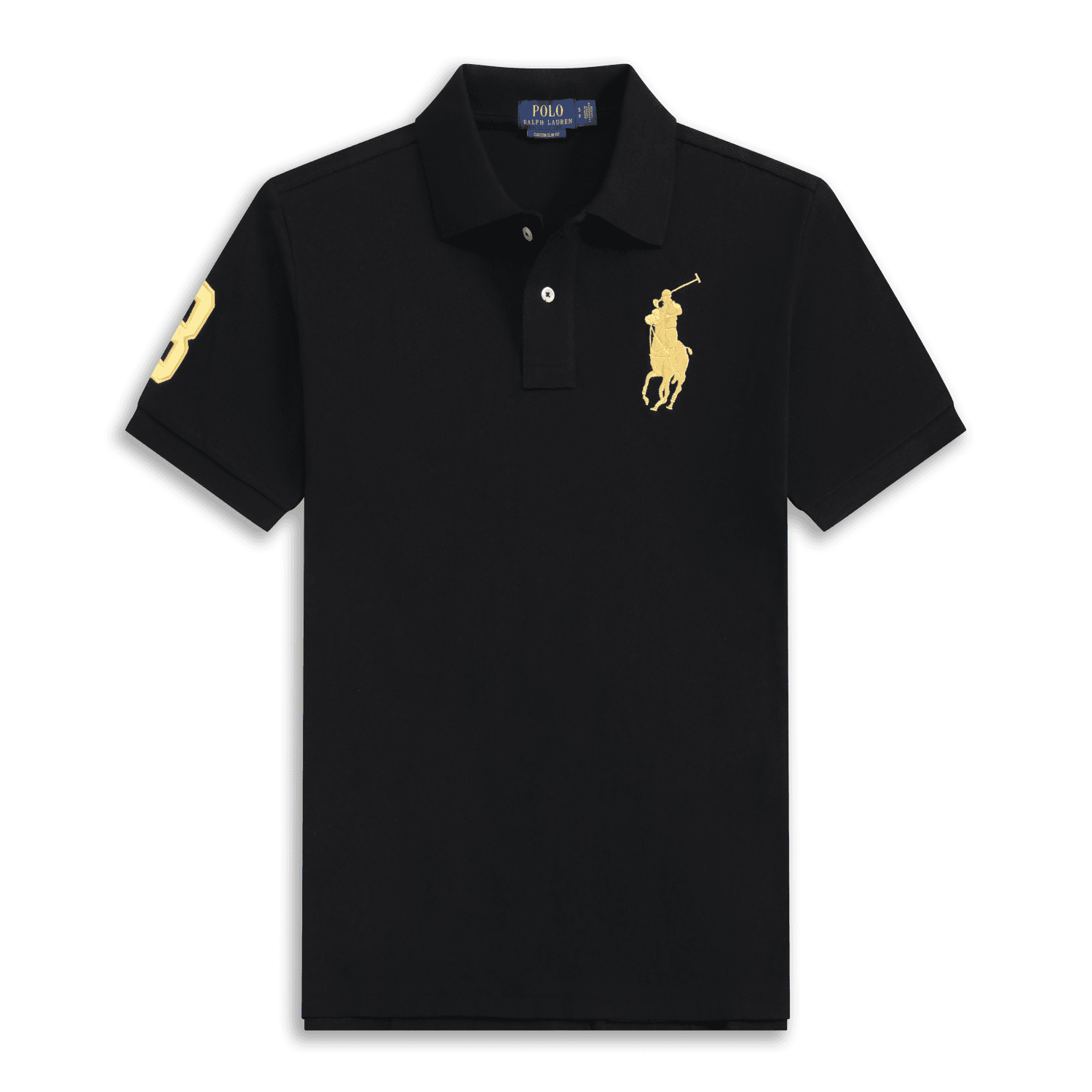 Polo Ralph Lauren Polo Shirt Big Pony — 黑色黄标