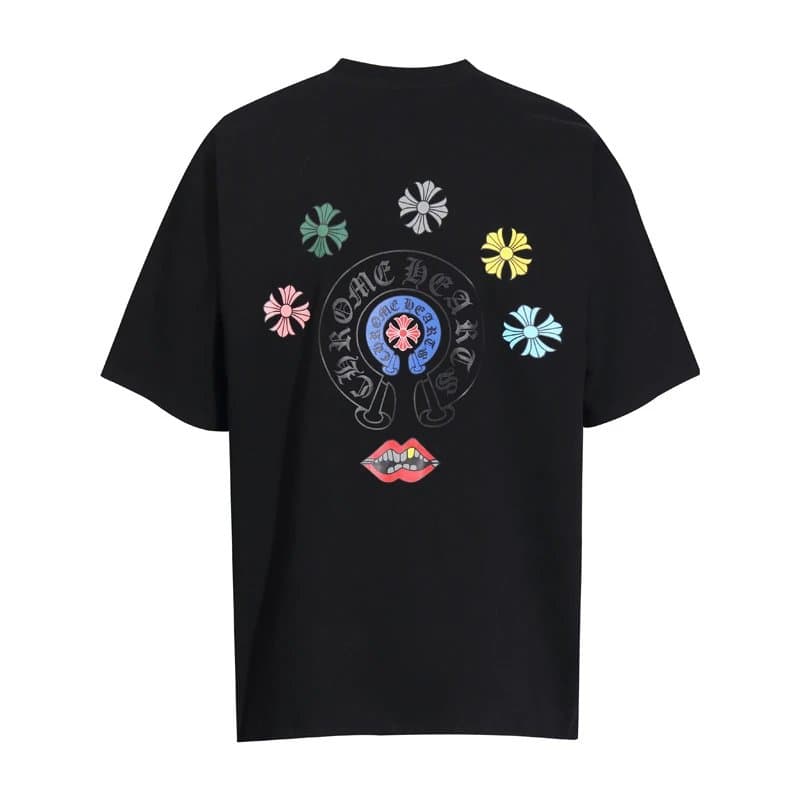 Off-White × Chrome Hearts T-Shirt Cross Logo Print — 6010黑