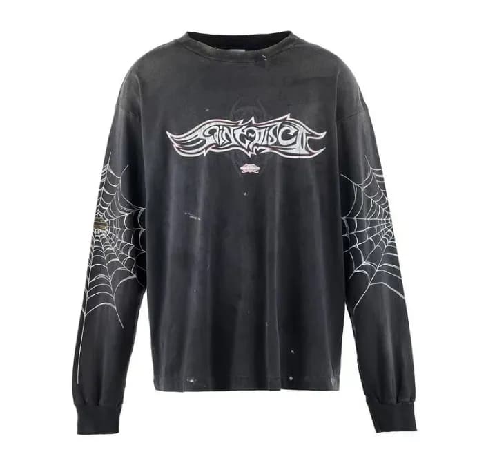 Long Sleeve Tee Baphomet Graphic — St438 model