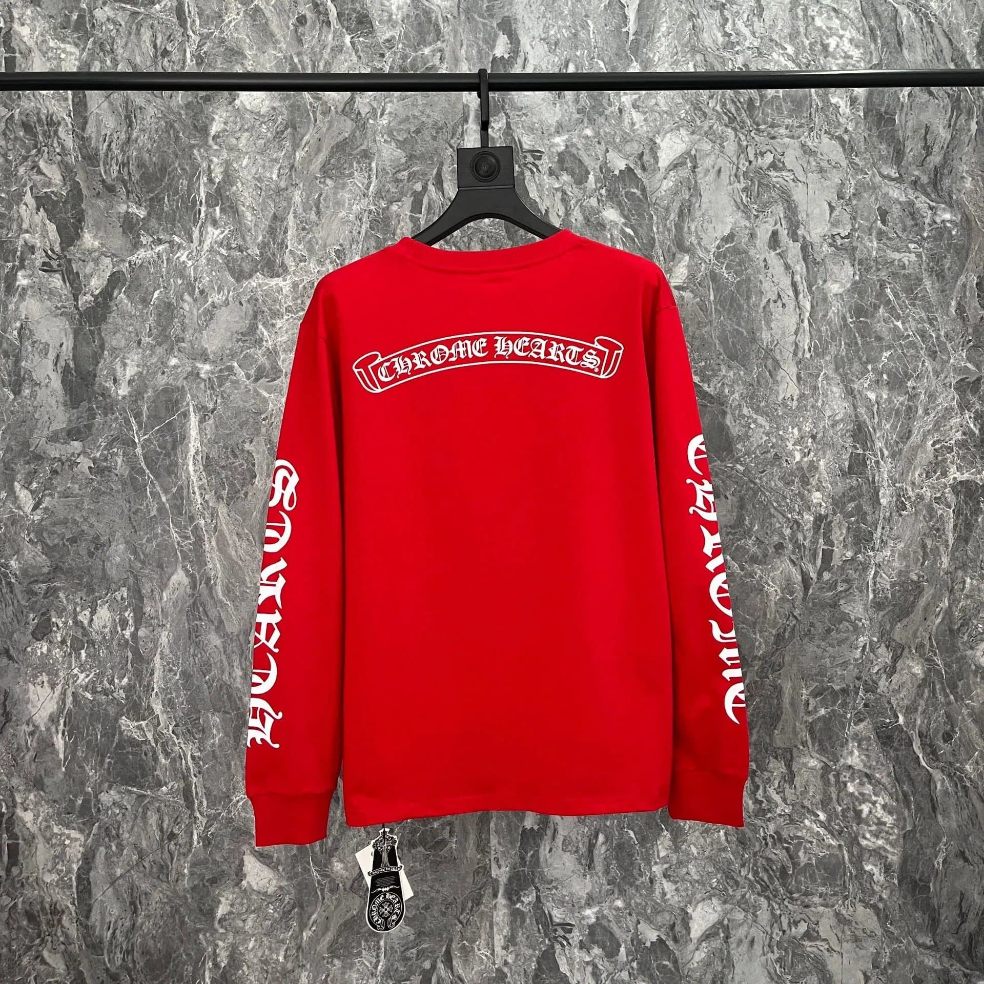 Long Sleeve Tee Chrome Hearts Logo Print