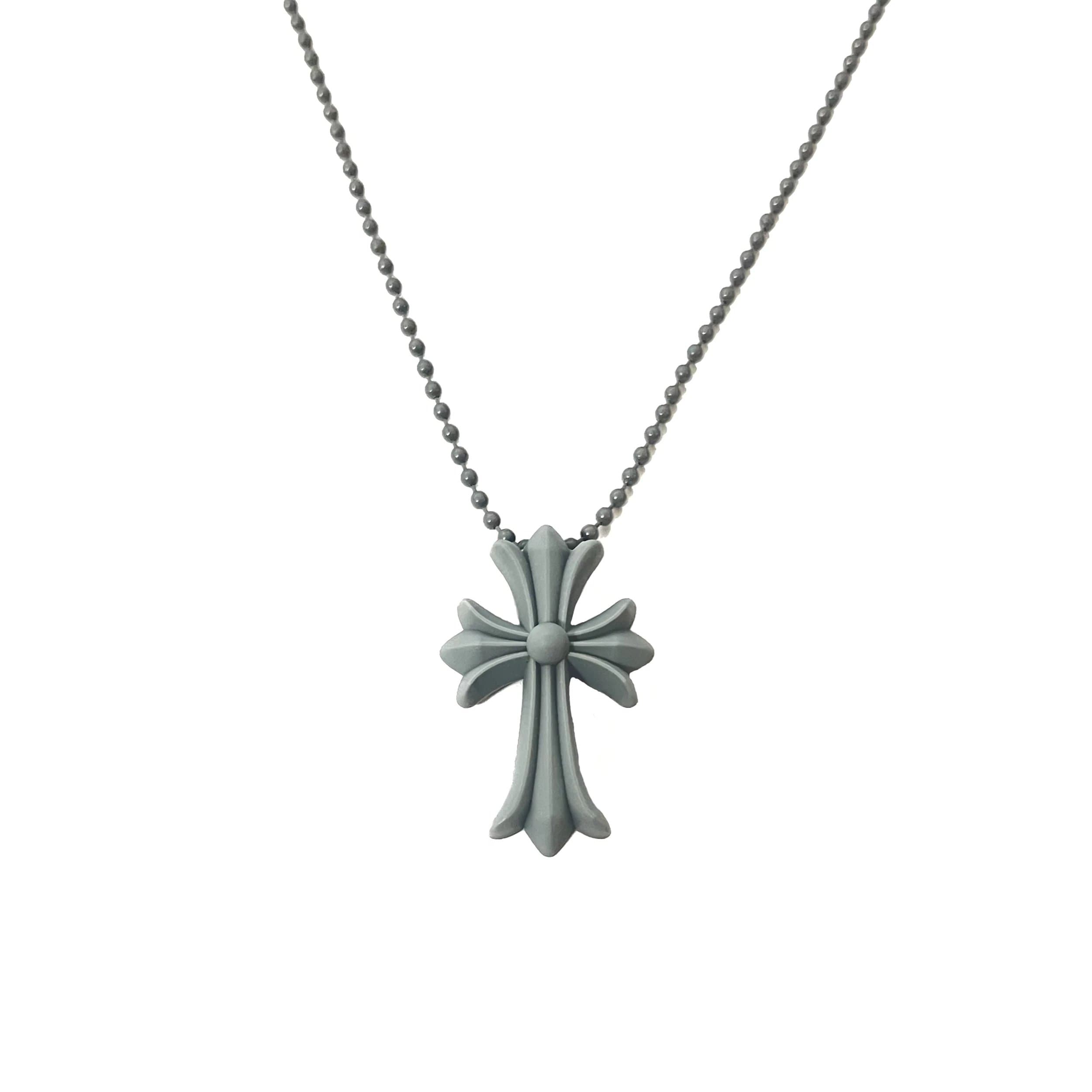 Chrome Hearts Cross Pendant Matte Red — 灰色【送防尘袋】