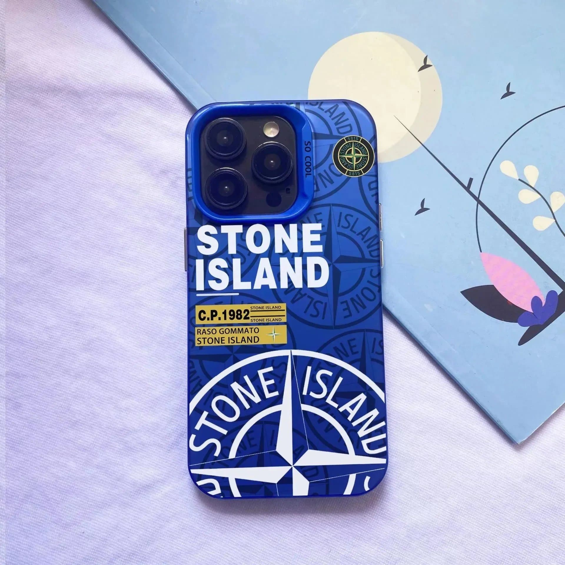 Stone Island Phone Case Compass Logo Print — TH007