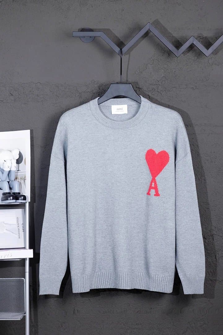 AMI Paris Knit Sweater Heart Logo