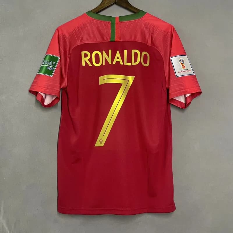 Nike Soccer Jersey Ronaldo 9 — 2018葡萄牙主场印7号+2臂章