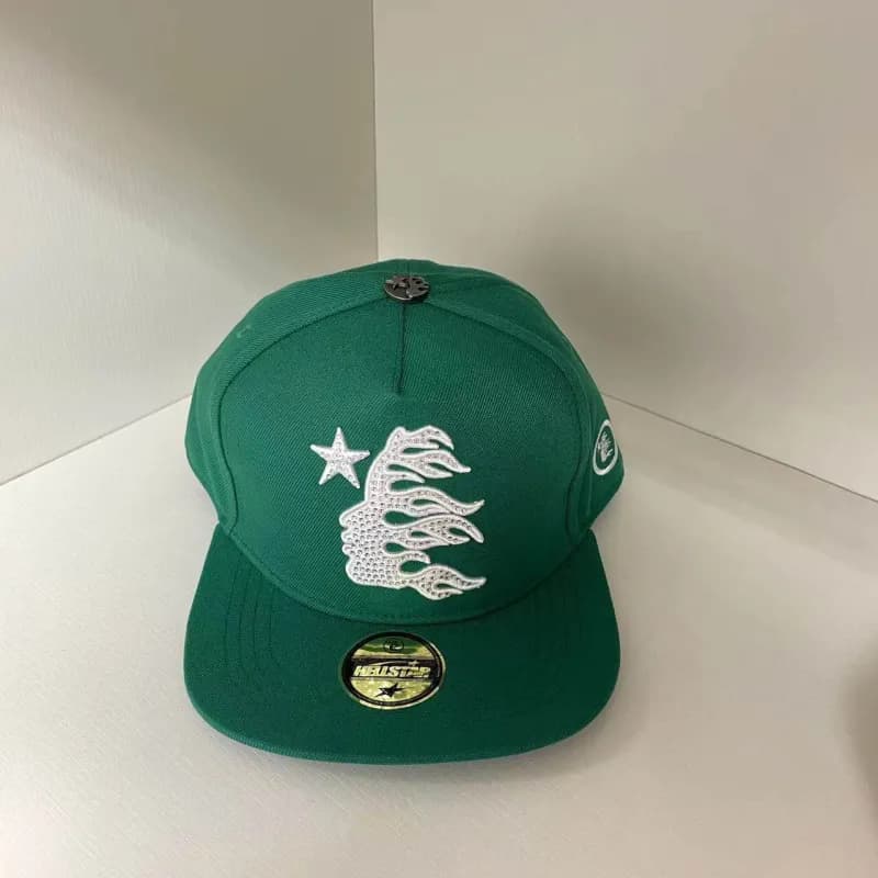 Palace Snapback Cap Flame Star — 绿色【砖石女像-03款】