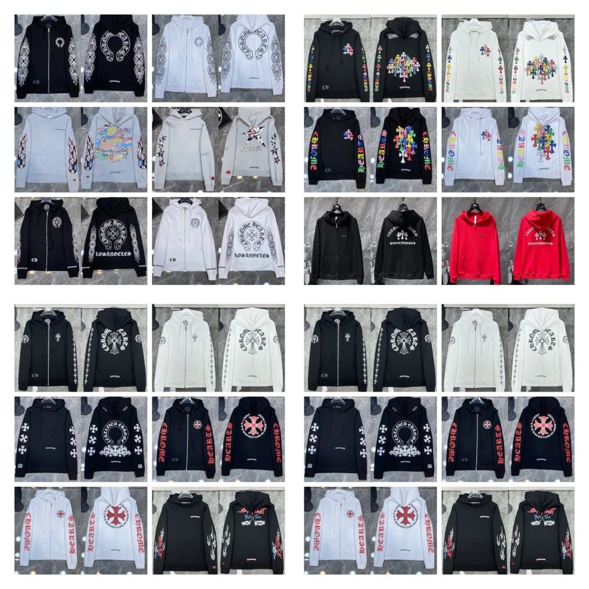 Chrome Hearts Hooded Sweatshirt Cross Logo Embroidery