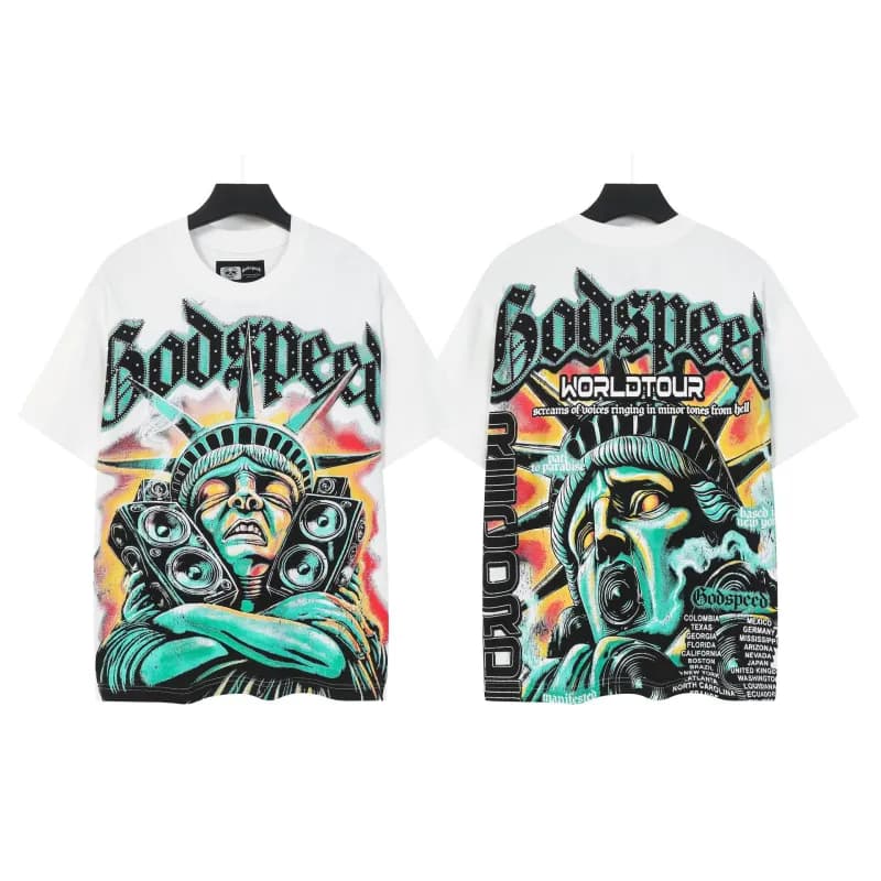 Gallery Dept. Graphic Tee Skeleton Column Print — 5166白色
