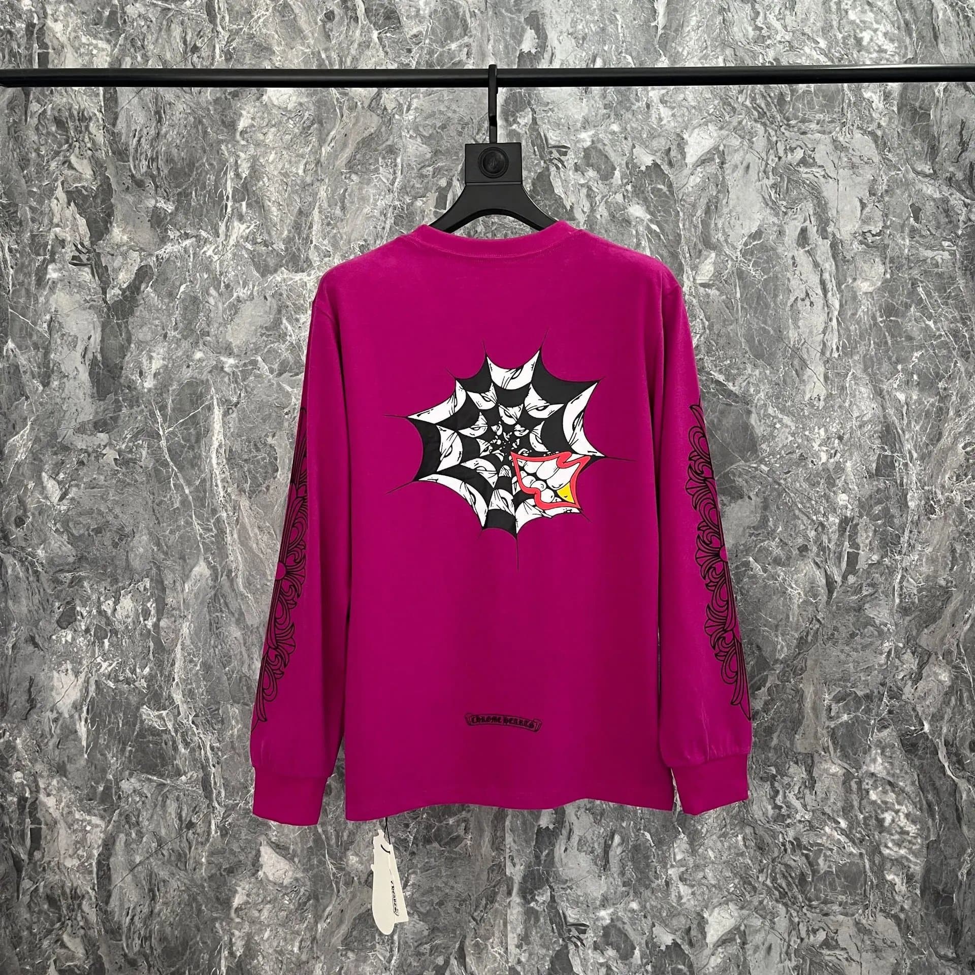 Chrome Hearts Long Sleeve Tee Multicolor Cross Print — K8022