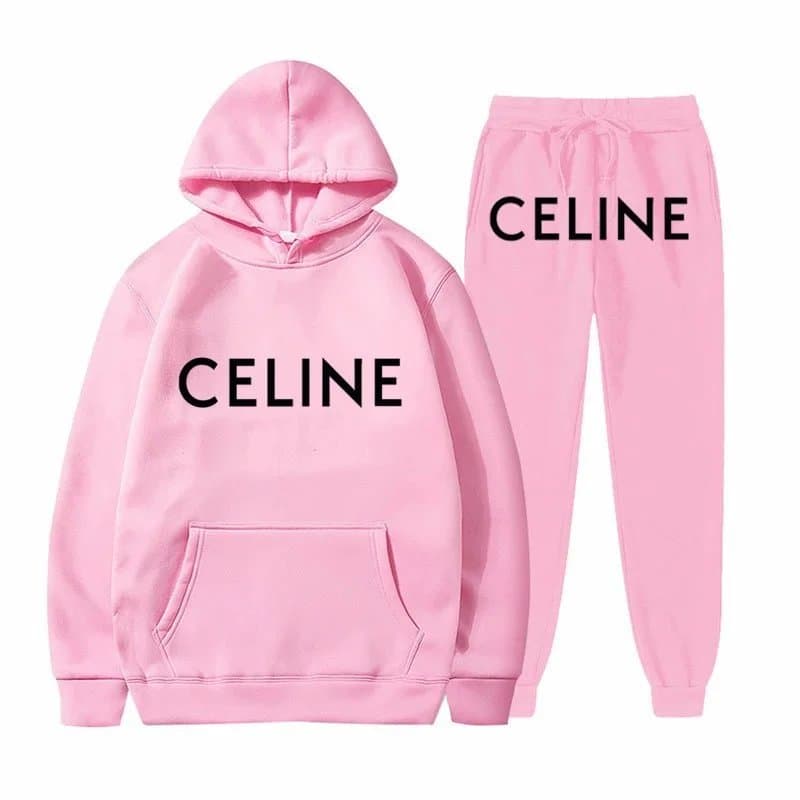 Celine Logo Sweatpants Heather Grey — 24