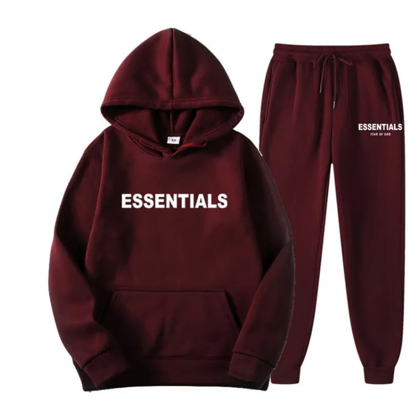 Fear of God Essentials Hoodie and Joggers Set Essentials Logo — 6