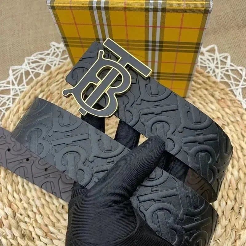 Burberry Reversible Leather Strap Checkered Logo — 21