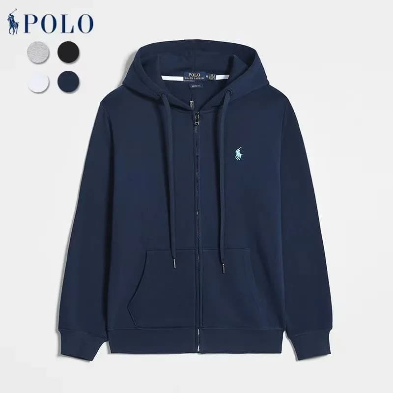 Polo Ralph Lauren Classic Fit Hoodie Navy with Light Blue Pony — 棉款藏青浅蓝标