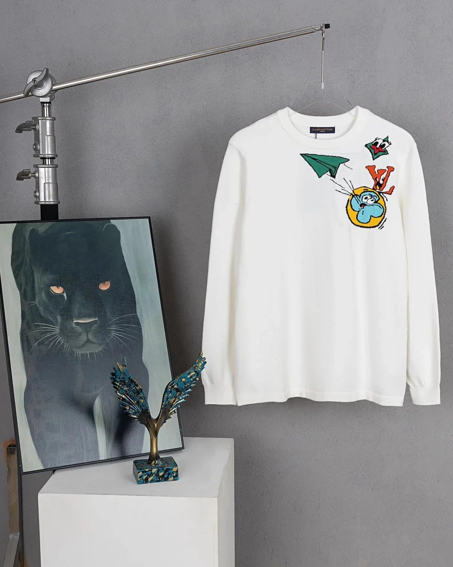 Louis Vuitton Monogram Knit Sweater All-Over LV Pattern — WN-022