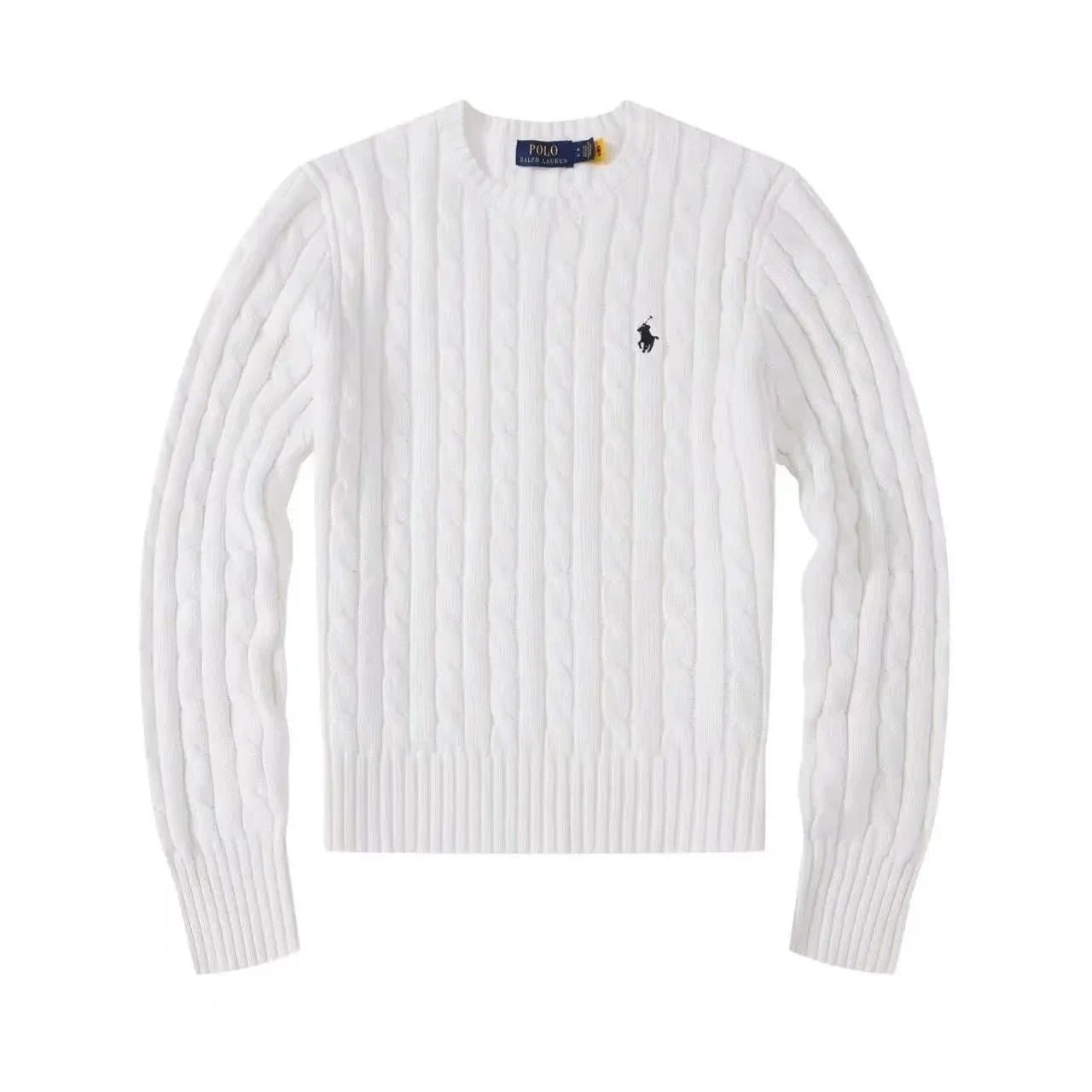 Polo Ralph Lauren Cable Knit Sweater Lilac — 女款白色