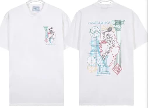 Graphic T-Shirt Casa Blanca Arch Print — 8369 White