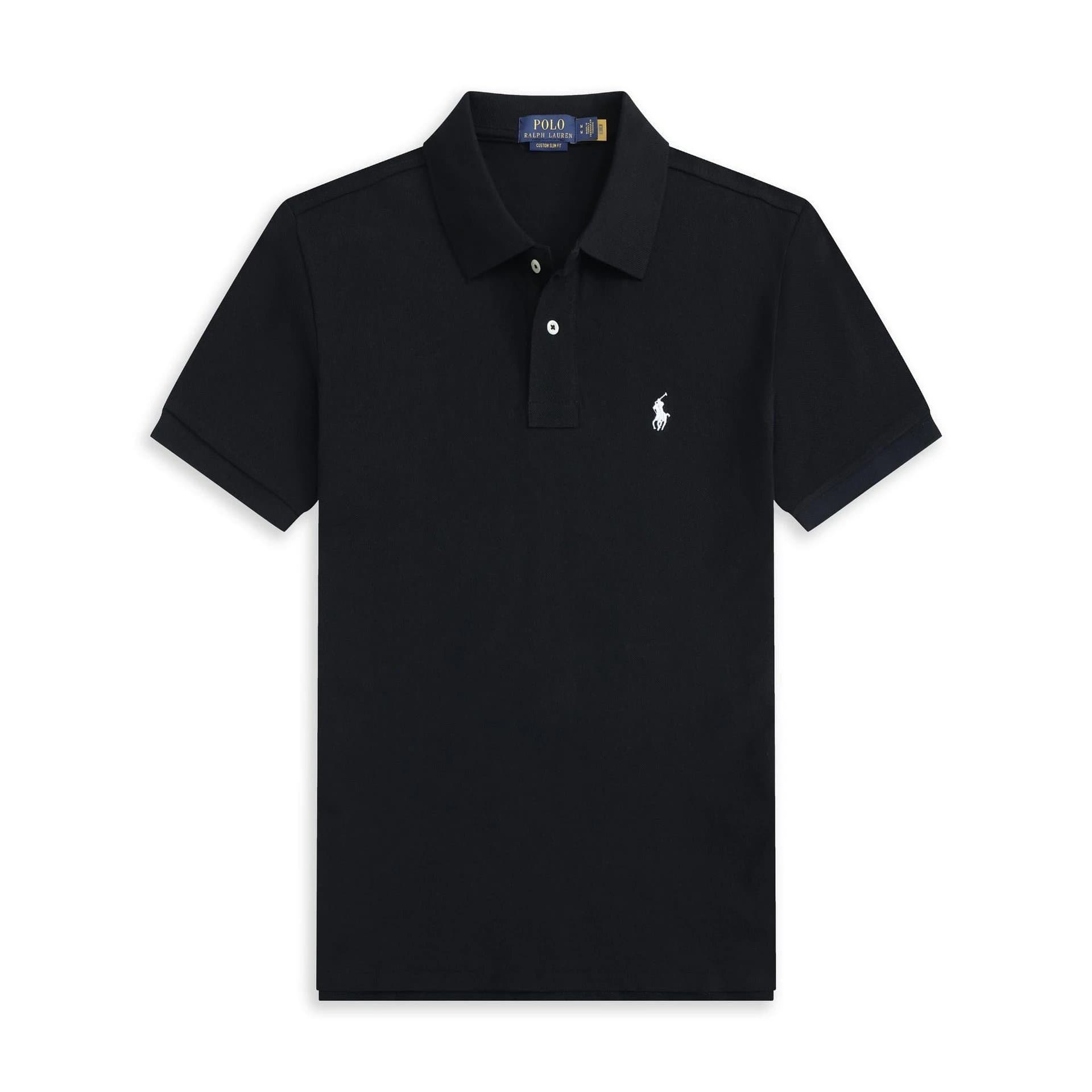 Polo Ralph Lauren Polo Shirt Custom Slim Fit — 黑色-白标