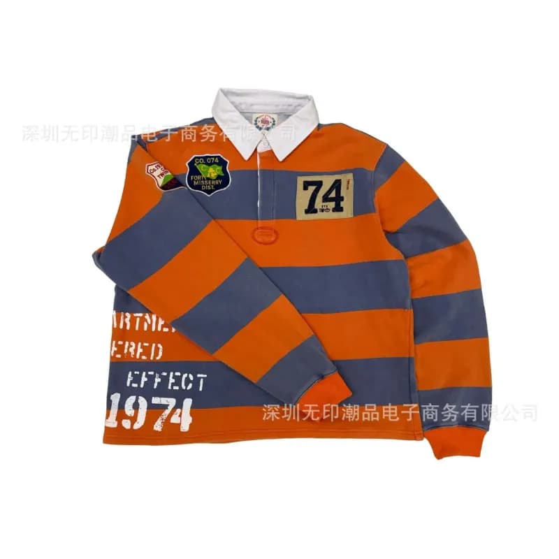 BAPE Rugby Shirt Striped with Patches
