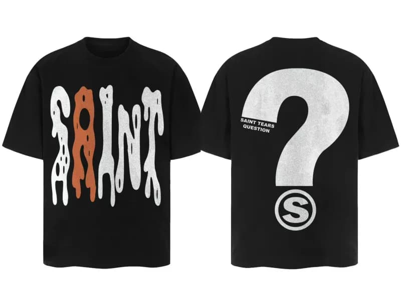 Graphic T-Shirt Saint Laurent Screaming Face Print — 1050 black
