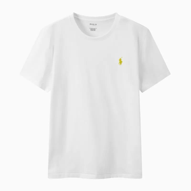 Polo Ralph Lauren Polo Tee Classic Fit — 圆领白色-黄标