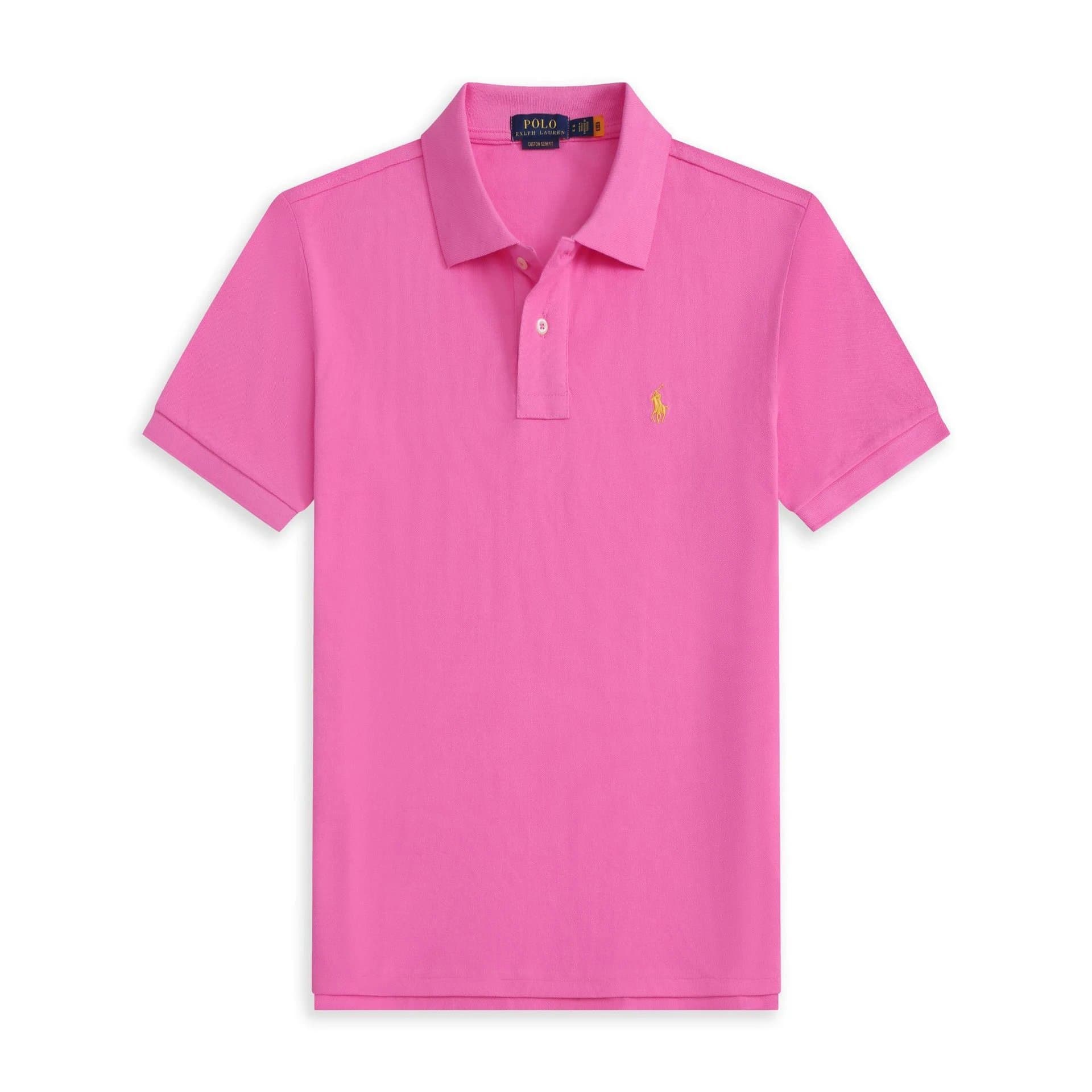 Polo Ralph Lauren Polo Shirt Custom Slim Fit — 玫红色