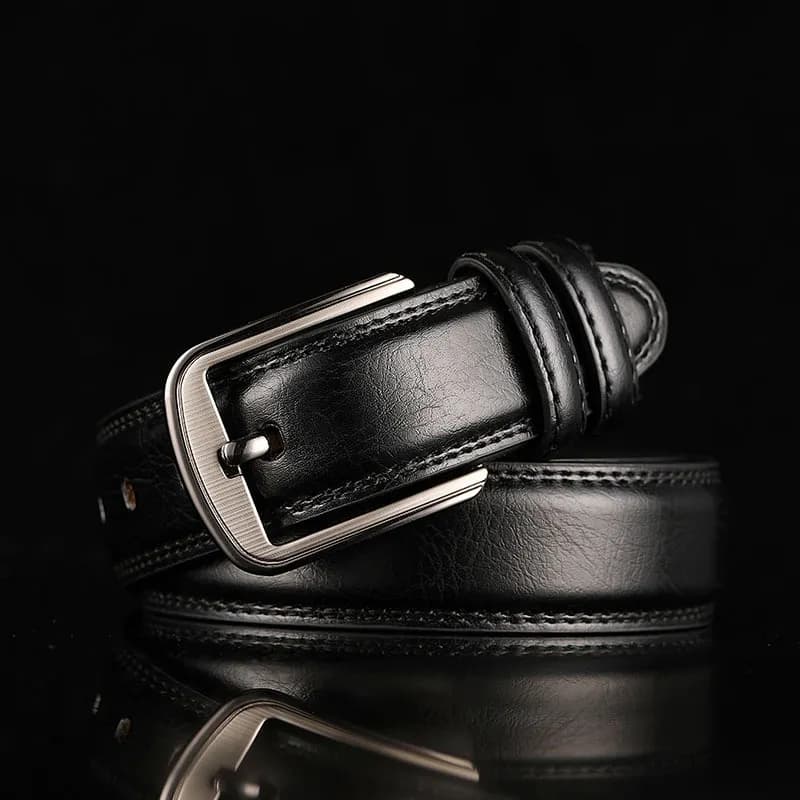 Leather Belt Classic Buckle
