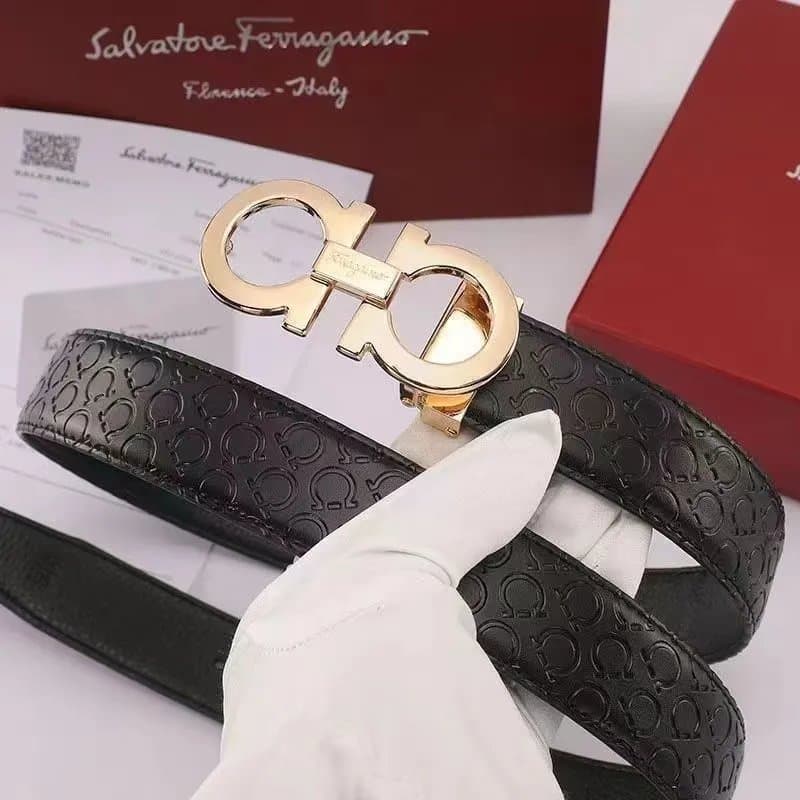 Ferragamo Gancini Belt Embossed Logo — 5