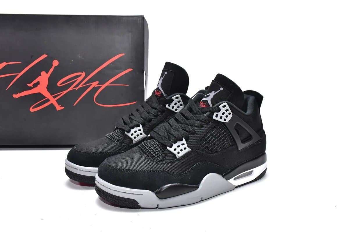 Air Jordan 4 Bred — 帆布折边