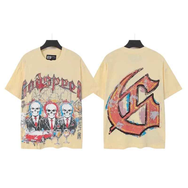 Gallery Dept. Graphic Tee Skeleton Column Print — 5167杏色