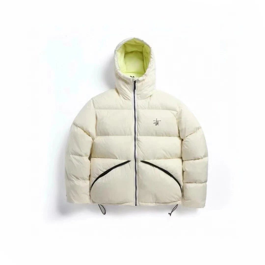 Stüssy Puffer Jacket Logo Embroidered — 白色