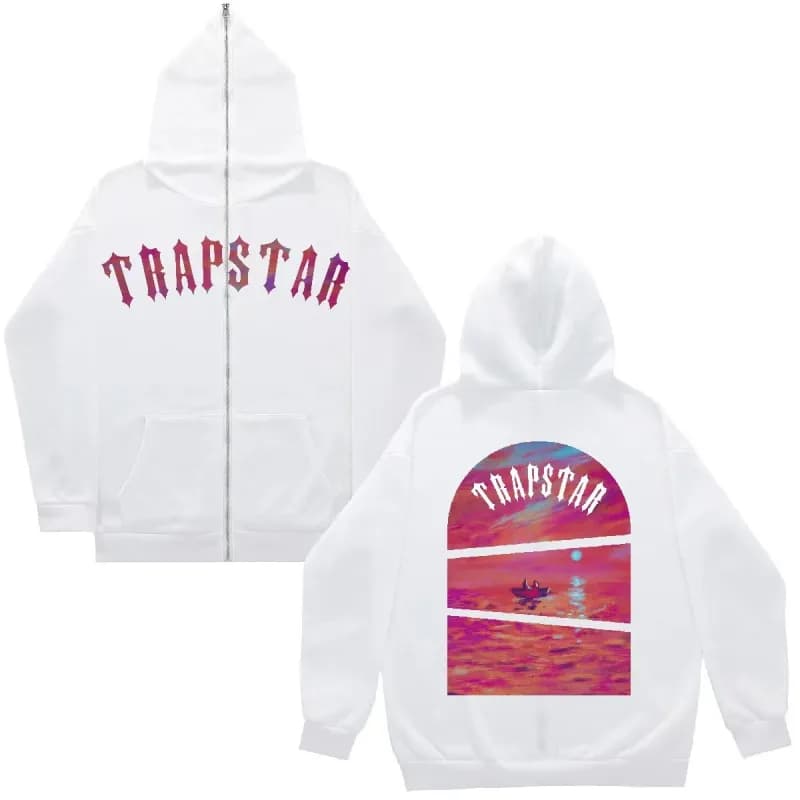 Trapstar Zip-Up Hoodie Sunset Graphic — 2