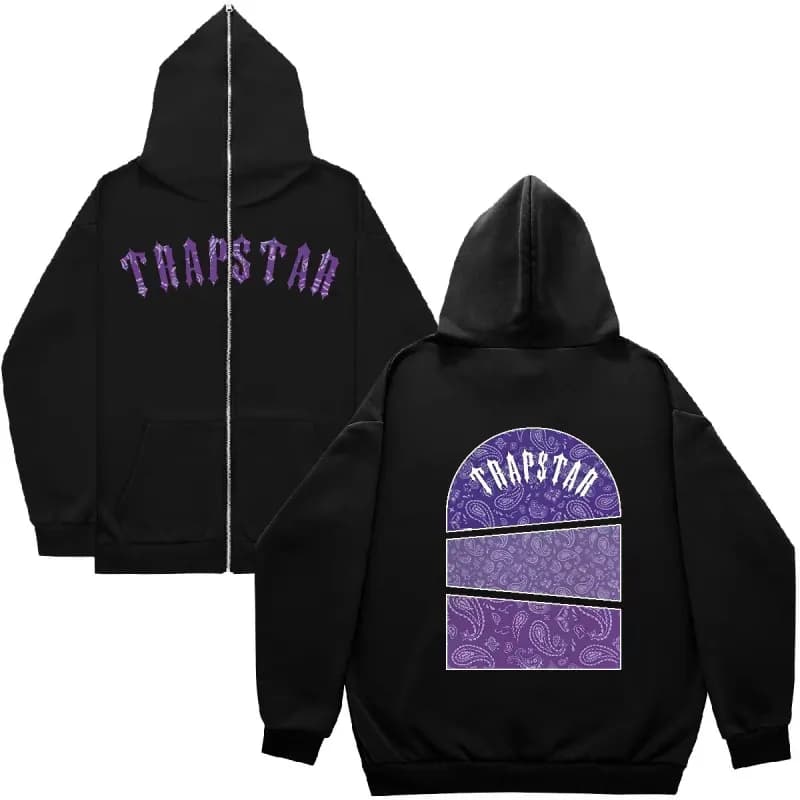 Trapstar Zip-Up Hoodie Sunset Graphic — 3